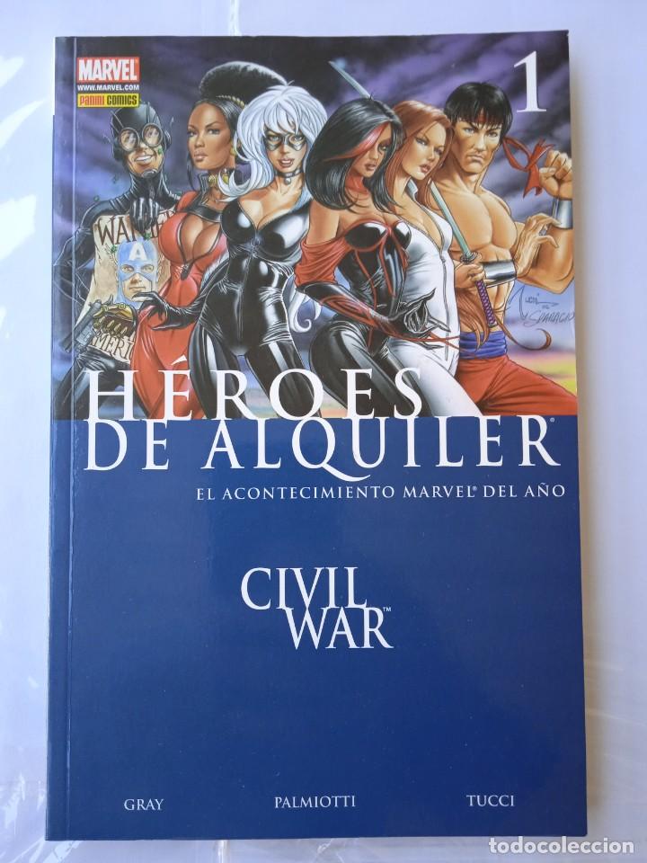 C&oacute;mics: HEROES DE ALQUILER 1 CIVIL WAR PANINI - Foto 1