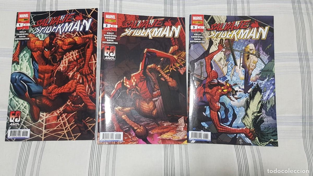 C&oacute;mics: SALVAJE SPIDERMAN (OBRA COMPLETA 3 N&Uacute;MEROS) - PANINI - Foto 1