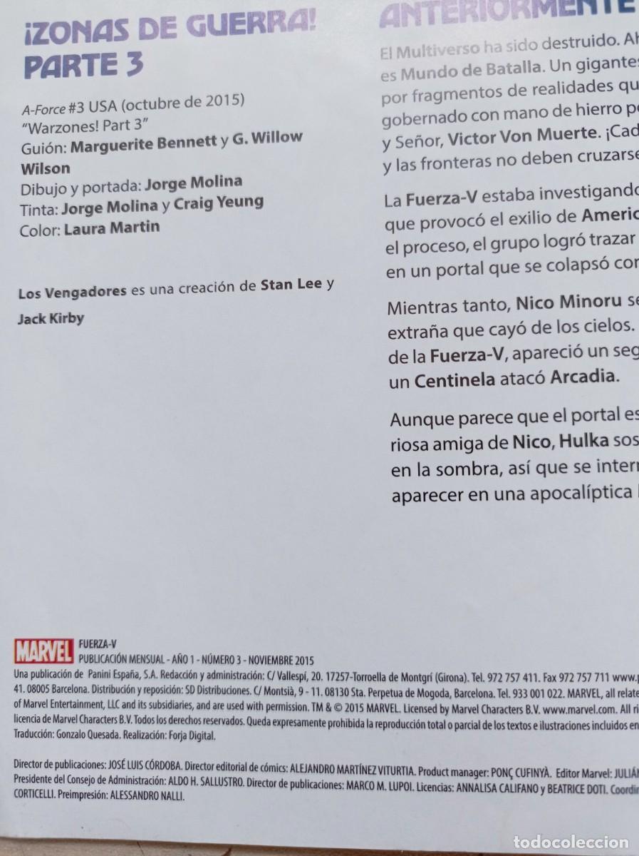 C&oacute;mics: Fuerza-V - A&ntilde;o 1 - Numero 3 - 2015 - Panini - Foto 2