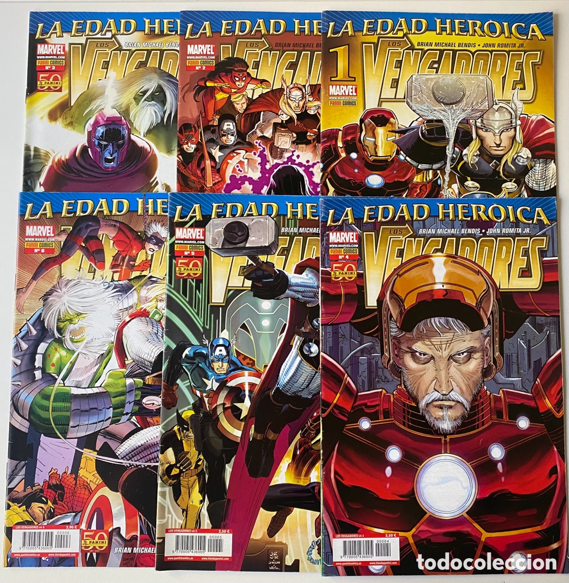 C&oacute;mics: LOTE LOS VENGADORES (1-6) VOL.1 PANINI - Foto 1