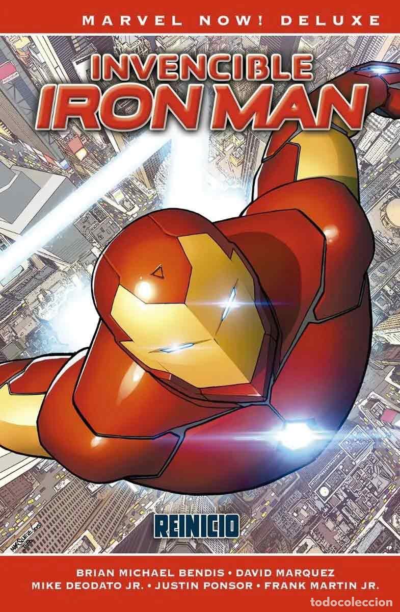 C&oacute;mics: Marvel Now! Deluxe. Invencible Iron Man 1 Brian Michael Bendis. NUEVO. - Foto 1
