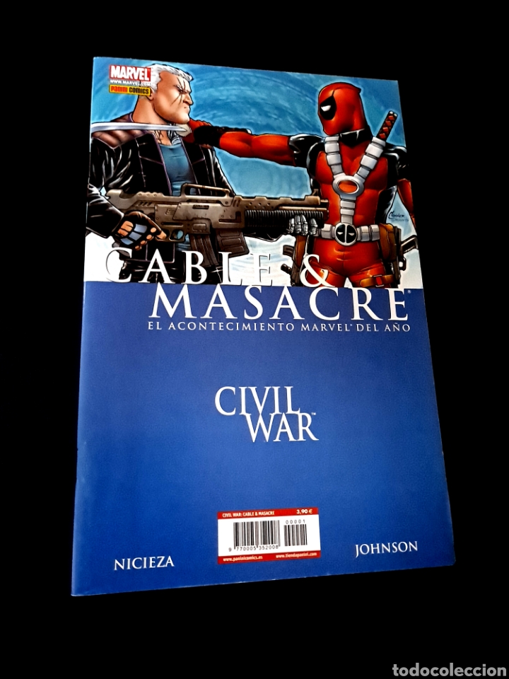 C&oacute;mics: EXCELENTE ESTADO CIVIL WAR CABLE Y MASACRE PANINI COMICS GRAPA - Foto 1