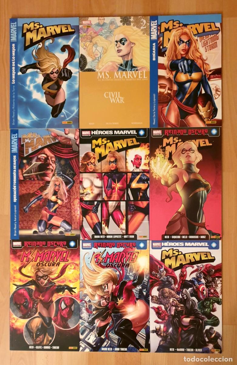 C&oacute;mics: MS.MARVEL + MS.MARVEL OSCURA. Colecciones completas (9 tomos). Panini Comics 2007 - Foto 1