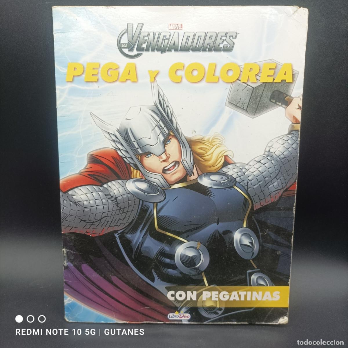 C&oacute;mics: PEGA Y COLOREA CON PEGATINAS LOS VENGADORES-MARVEL - Foto 1