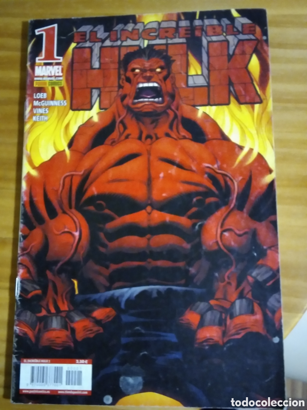 C&oacute;mics: El incre&iacute;ble hulk rojo n&uacute;mero 1 comic panini - Foto 1