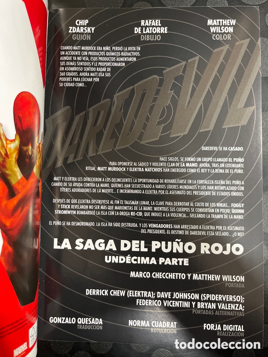 C&oacute;mics: DAREDEVIL N.44 / 11 LA SAGA DEL PU&Ntilde;O ROJO ( 2019/&hellip; ) - Foto 3