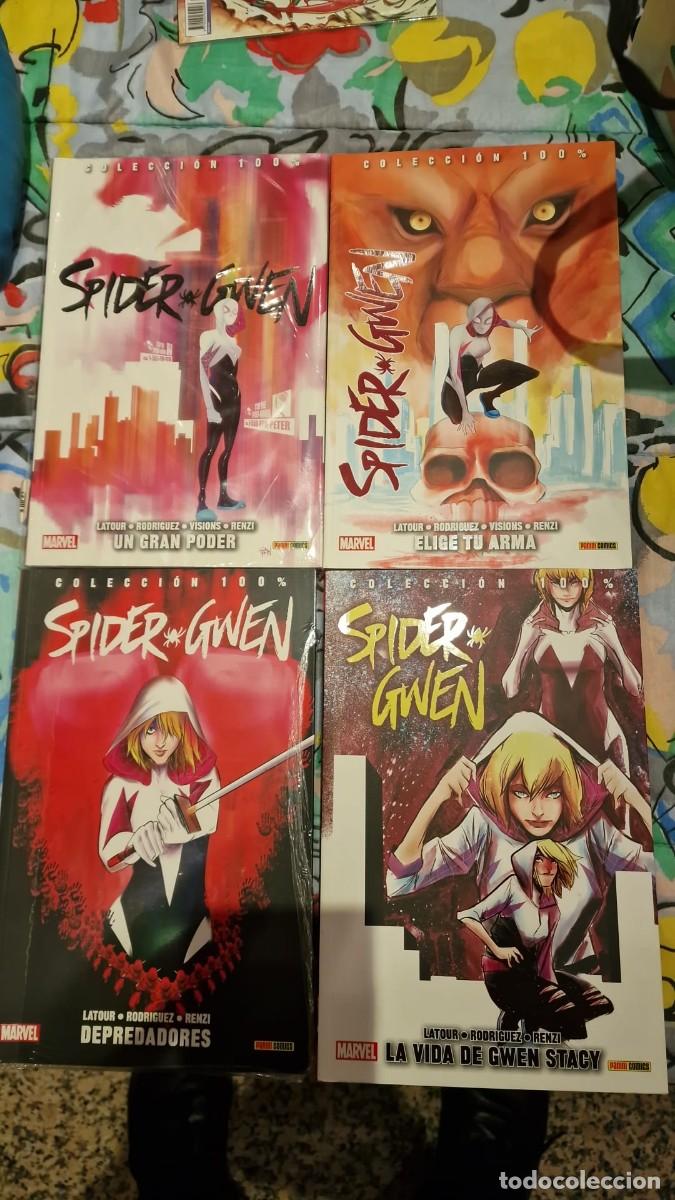 C&oacute;mics: 100% MARVEL - SPIDER-GWEN (OBRA COMPLETA 4 TOMOS) - PANINI - Foto 1