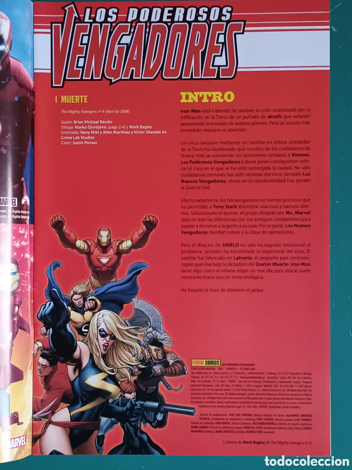 C&oacute;mics: Los Poderosos Vengadores vol 1 N&deg; 9 PANINI - MARVEL 2008 - Foto 2