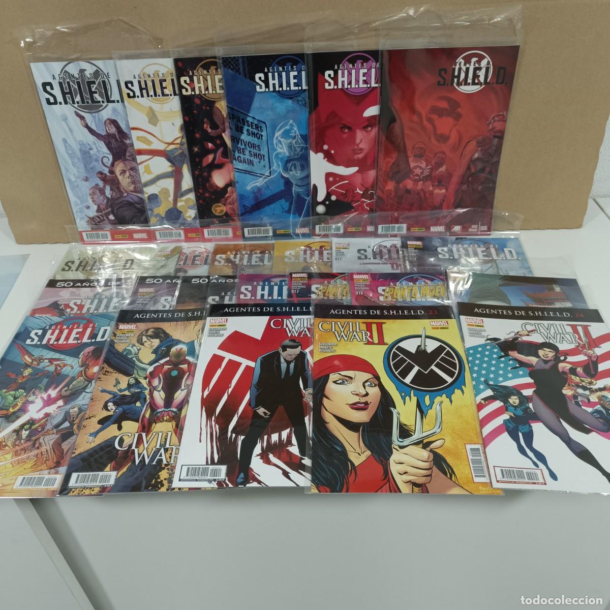 C&oacute;mics: AGENTES DE S.H.I.E.L.D. COLECCION COMPLETA del 1 al 24 - PANINI CON BOLSAS PROTECTORAS - Foto 2