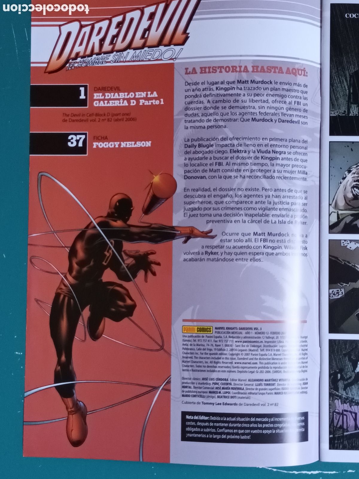 C&oacute;mics: Marvel Knights: Daredevil vol 2 N&deg; 12 PANINI 2007 - Foto 2