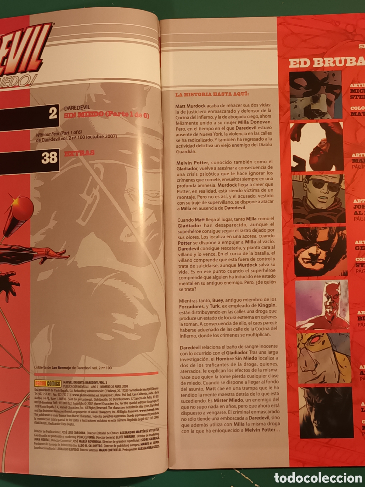 C&oacute;mics: Marvel Knights: Daredevil vol 2 N&deg; 26 PANINI 2008 - Foto 2