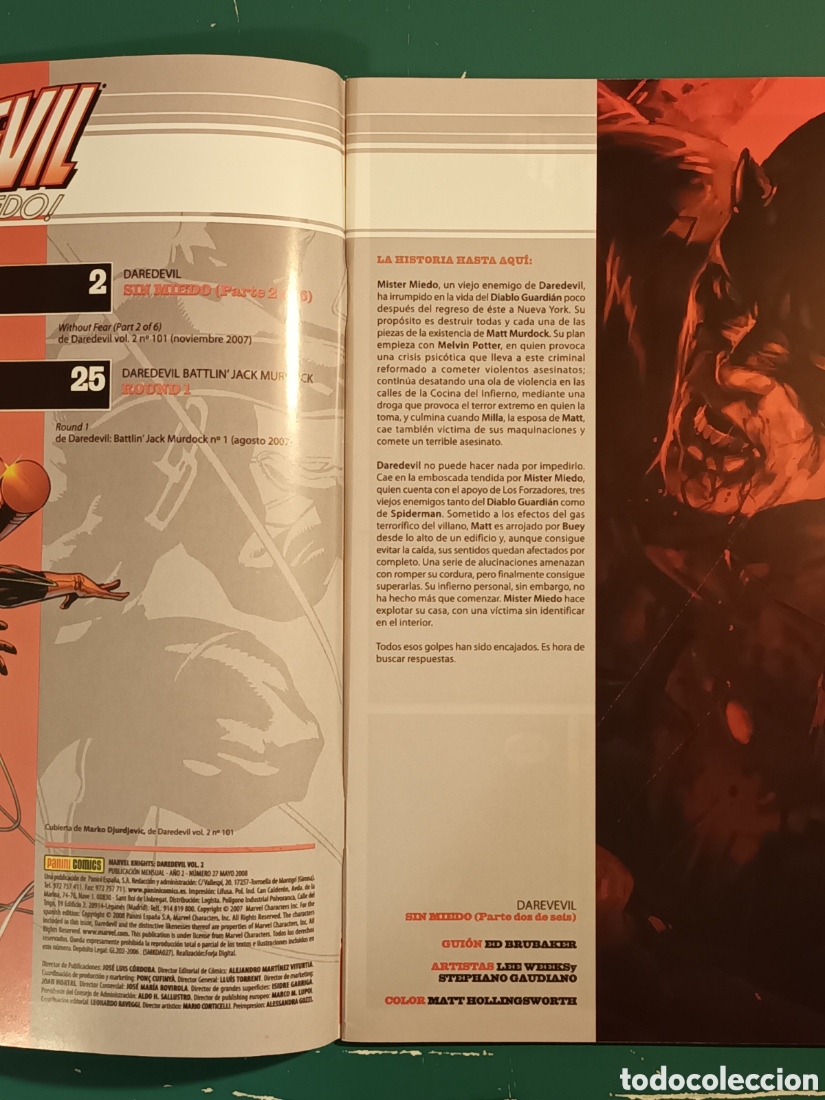 C&oacute;mics: Marvel Knights: Daredevil vol 2 N&deg; 27 PANINI 2008 - Foto 2