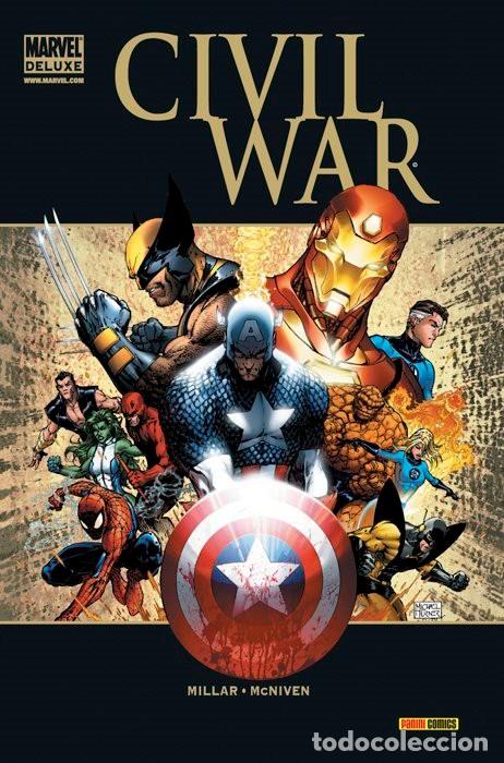C&oacute;mics: Civil War. Marvel Deluxe. TOMO PANINI. - Foto 1