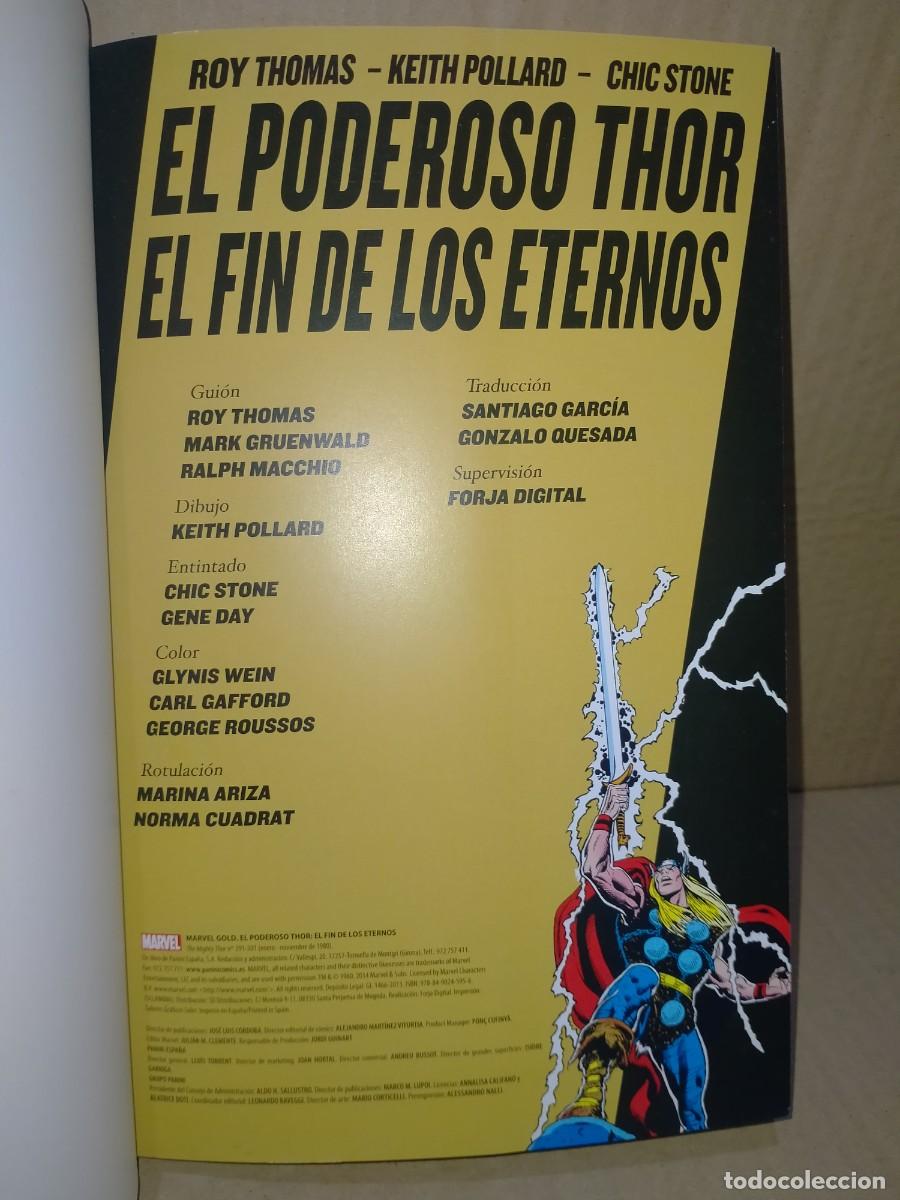 C&oacute;mics: THOMAS/STONE/POLLARD. EL PODEROSO THOR (EL FIN DE LOS ETERNOS) .MARVEL GOLD - Foto 2