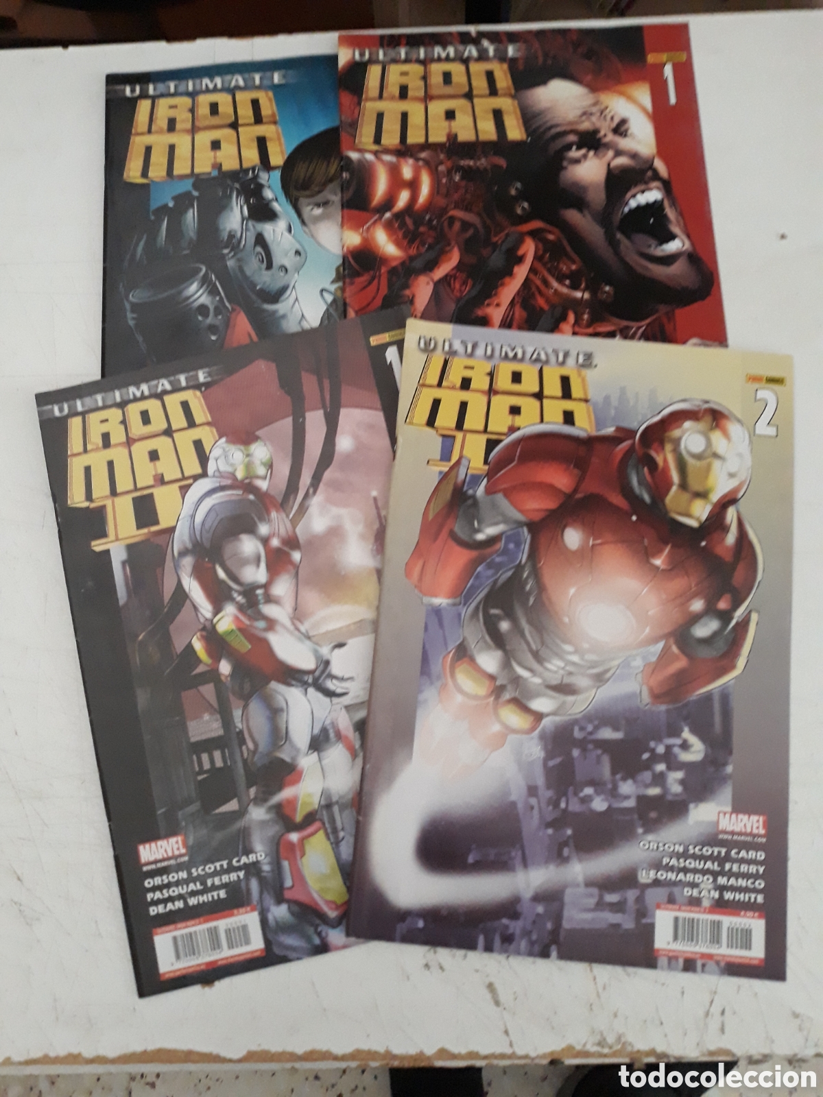 C&oacute;mics: ULTIMATE IRON MAN Y ULTIMATE IRON MAN II COMPLETAS 4 N&Uacute;MEROS - PANINI