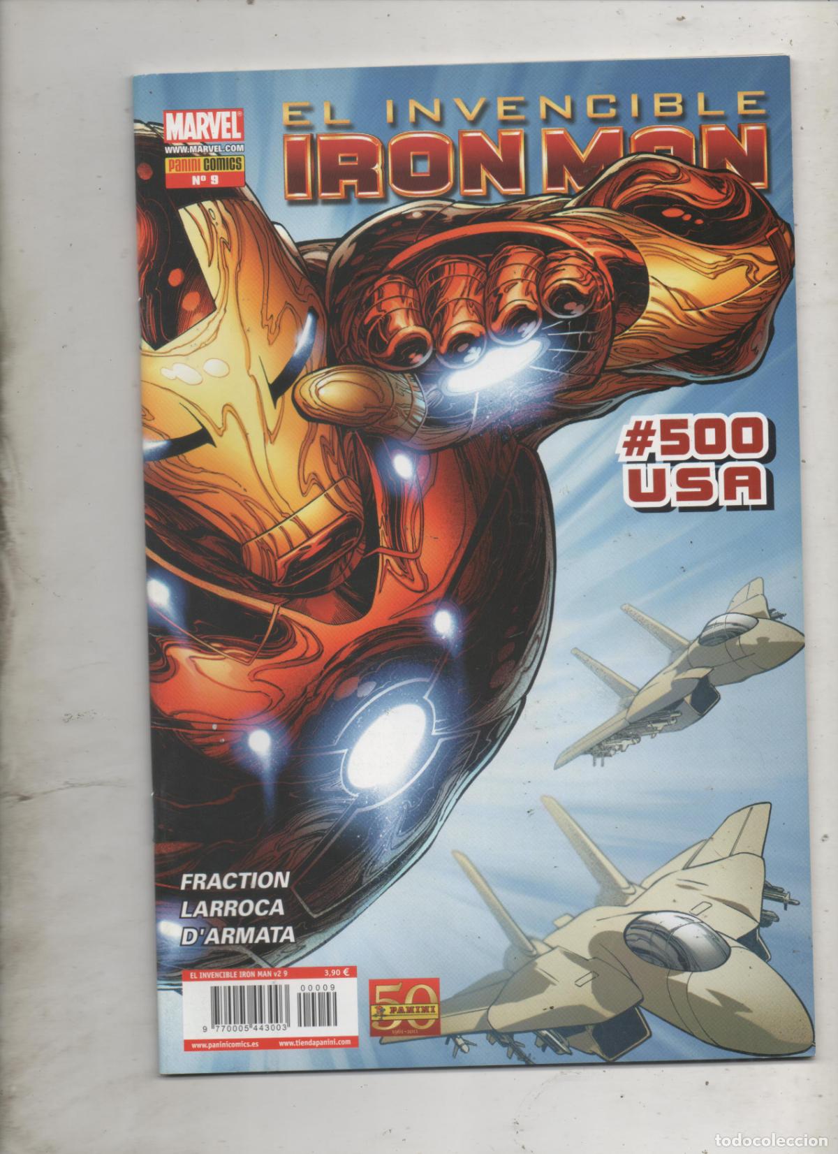 C&oacute;mics: INVENCIBLE IRON MAN N&ordm; 9 . PANINI -D8 - Foto 1