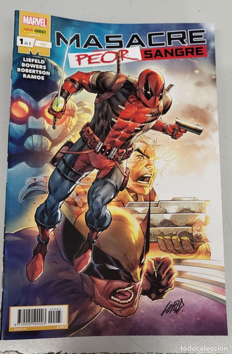 C&oacute;mics: MASACRE N&ordm; 63 PEOR SANGRE N&ordm; 1 / MARVEL - PANINI - Foto 1