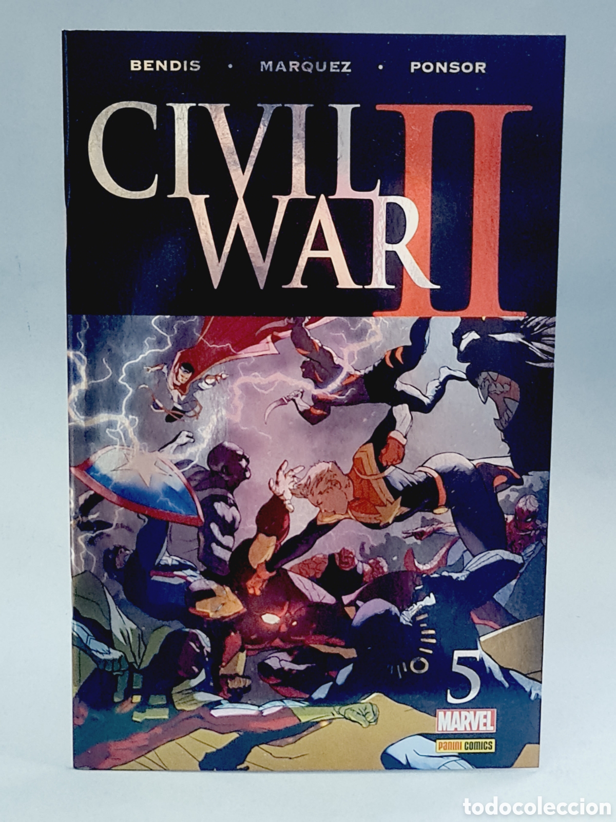 C&oacute;mics: DE KIOSCO CIVIL WAR II 5 COMICS PANINI GRAPA - Foto 1