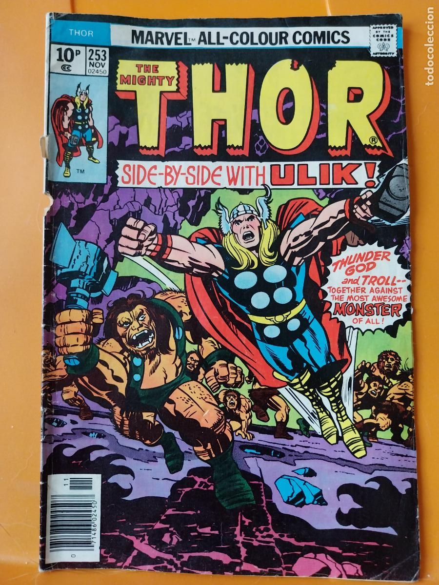 C&oacute;mics: THOR MARVEL 1976 NOV 253 COMIC USADO SOBADO - Foto 1