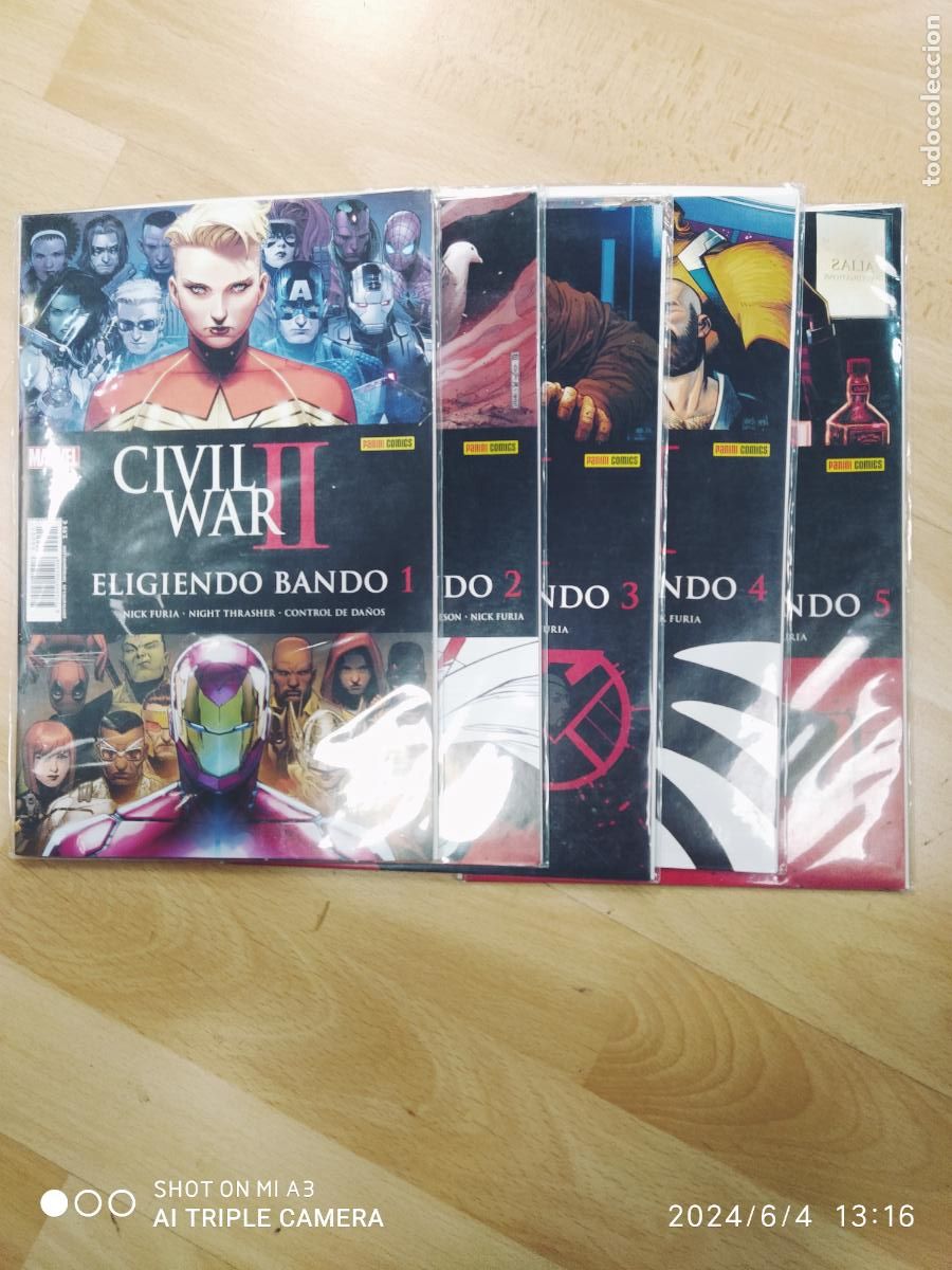 C&oacute;mics: CIVIL WAR II ELIGIENDO BANDO. 5 NUMEROS COMPLETA