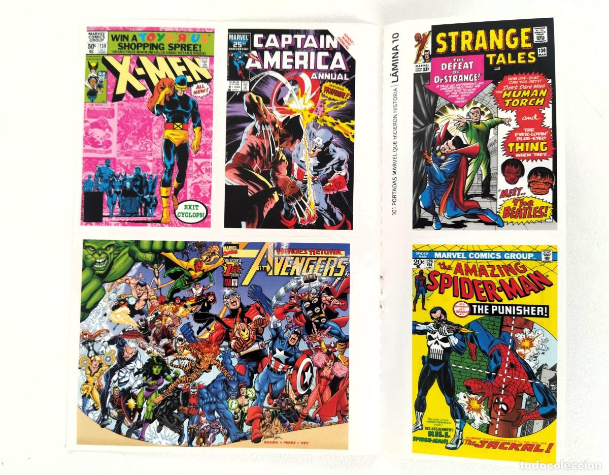 C&oacute;mics: 101 PORTADAS MARVEL QUE HICIERON HISTORIA - LAMINA # 10 (Cromos 10, 28, 46, 64, 85 y 86) ~ PANINI