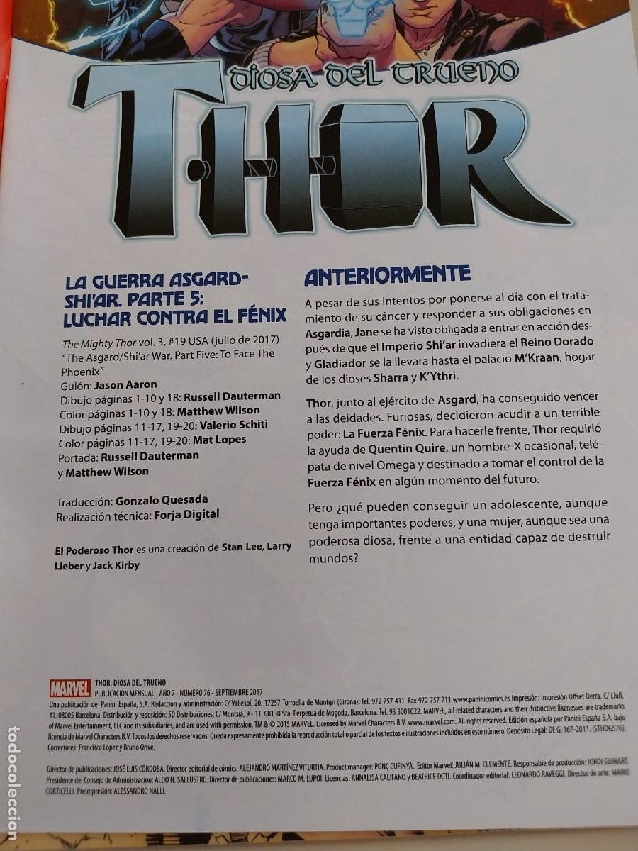 C&oacute;mics: Thor Diosa del Trueno Marvel-Panini - Foto 2