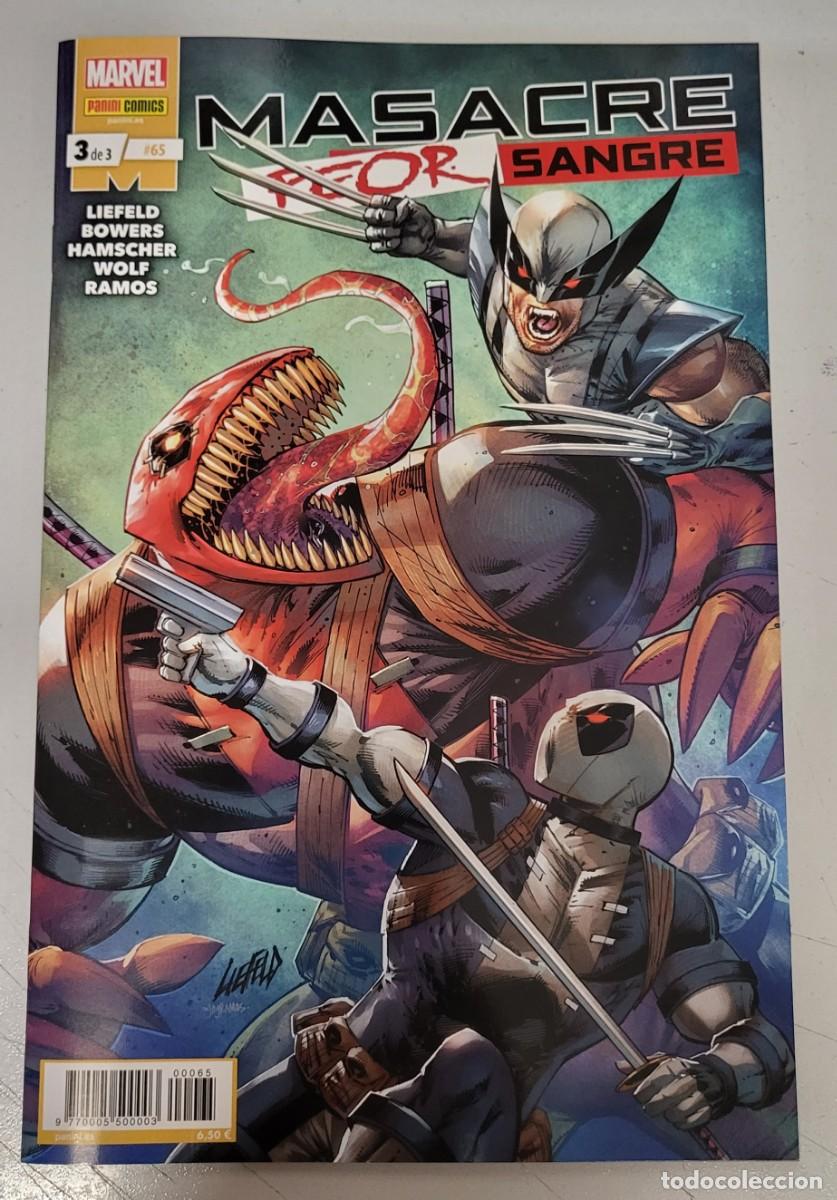 C&oacute;mics: MASACRE N&ordm; 65 PEOR SANGRE N&ordm; 3 - ROB LIEFELD / MARVEL - PANINI - Foto 1