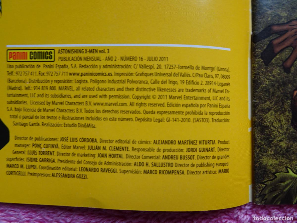 C&oacute;mics: x-men 16 astonishing panini comics 2011 vol 3 - Foto 3