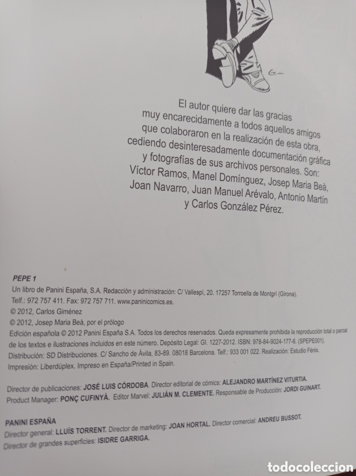 C&oacute;mics: PEPE TOMO 1 CARLOS GIMENEZ. ED. PANINI, 2012 - Foto 4