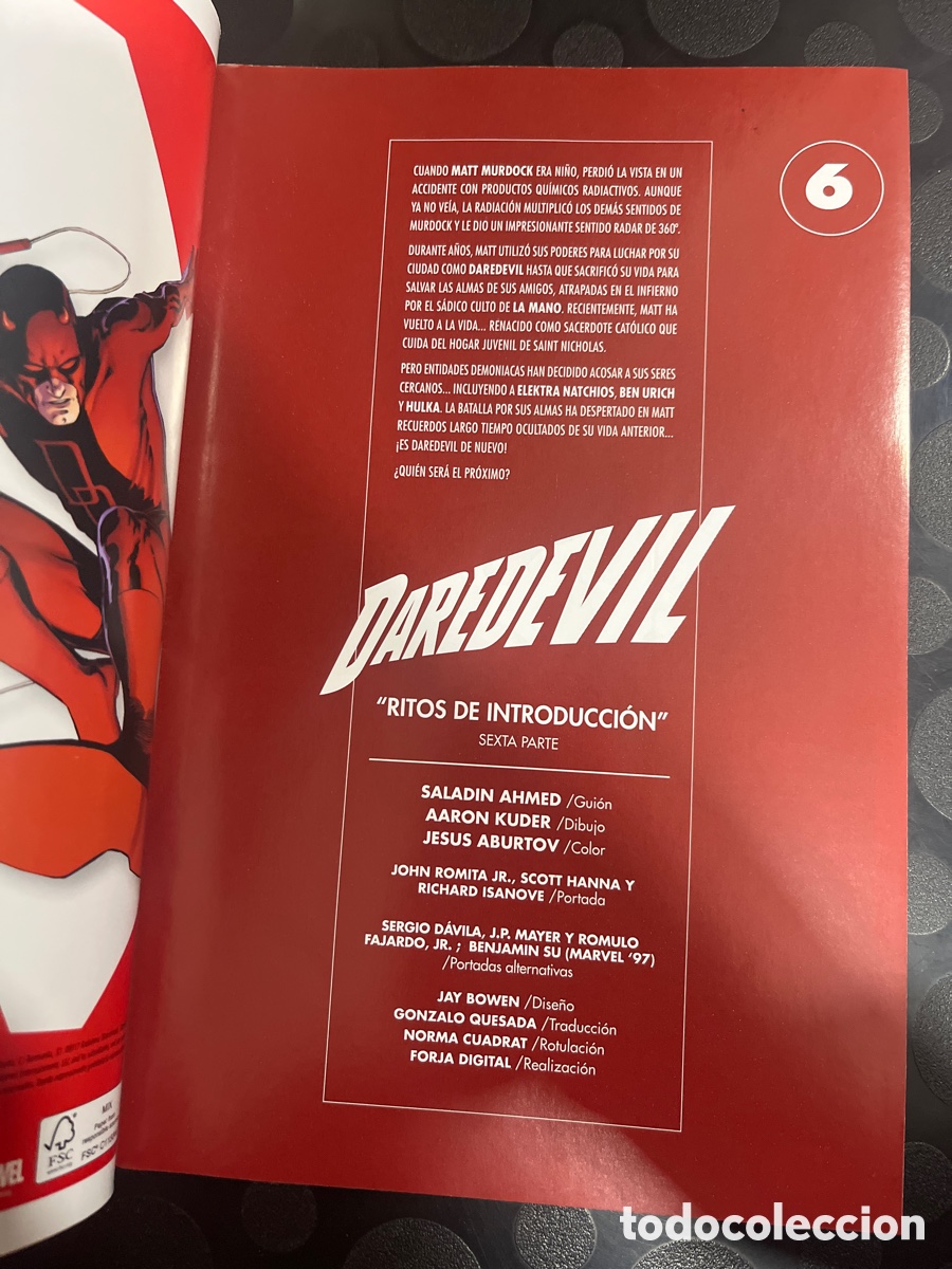 C&oacute;mics: DAREDEVIL N.53 / 6 RITOS DE INTRODUCCI&Oacute;N ( 2019/&hellip; ) - Foto 3