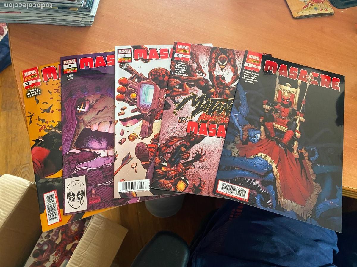 C&oacute;mics: LOTE 5 EJEMPLARES CON MASACRE (PANINI MARVEL) (COB241) - Foto 1