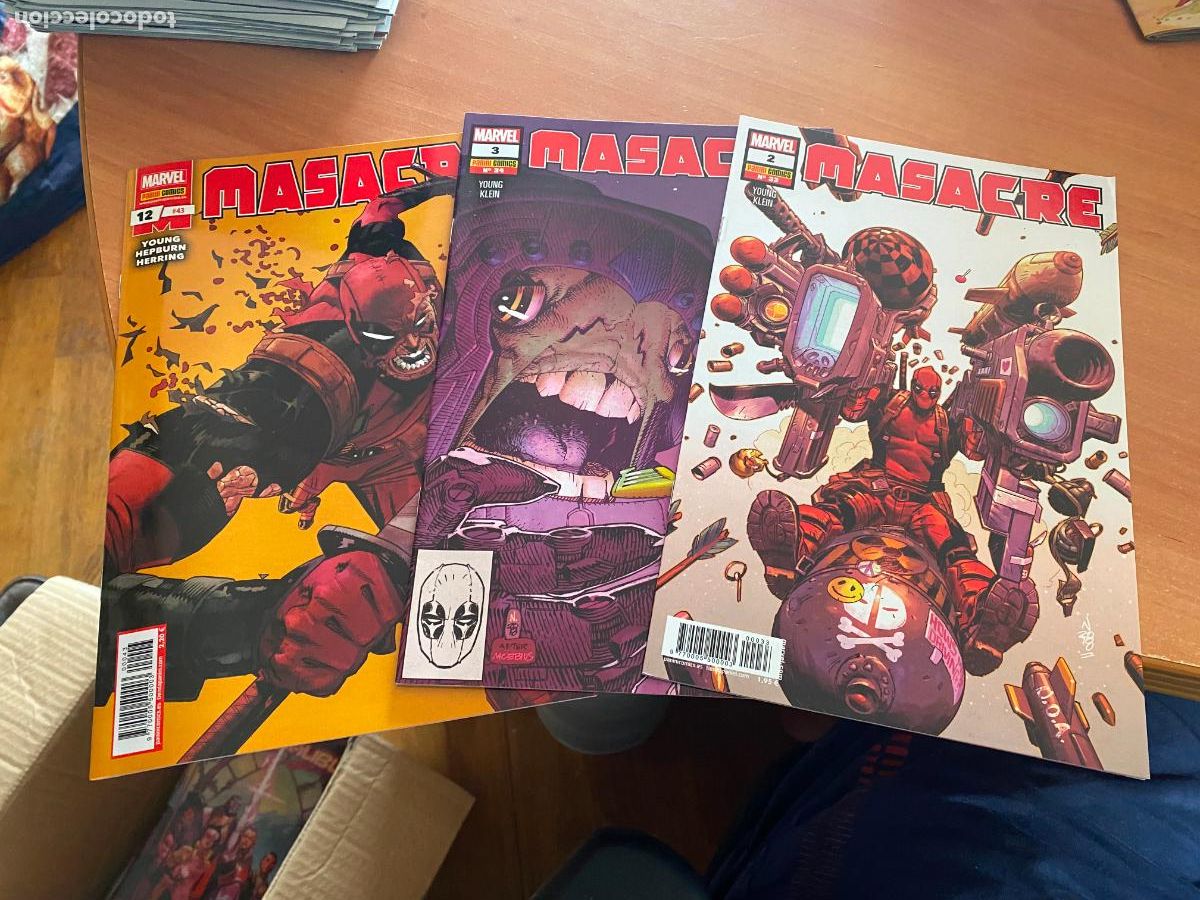 C&oacute;mics: LOTE 3 EJEMPLARES CON MASACRE (PANINI MARVEL) (COB241) - Foto 1