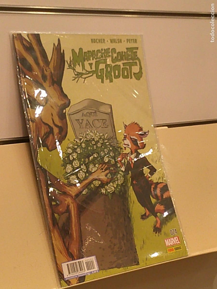 C&oacute;mics: MAPACHE COHETE Y GROOT N&ordm; 24 MARVEL - PANINI - Foto 1