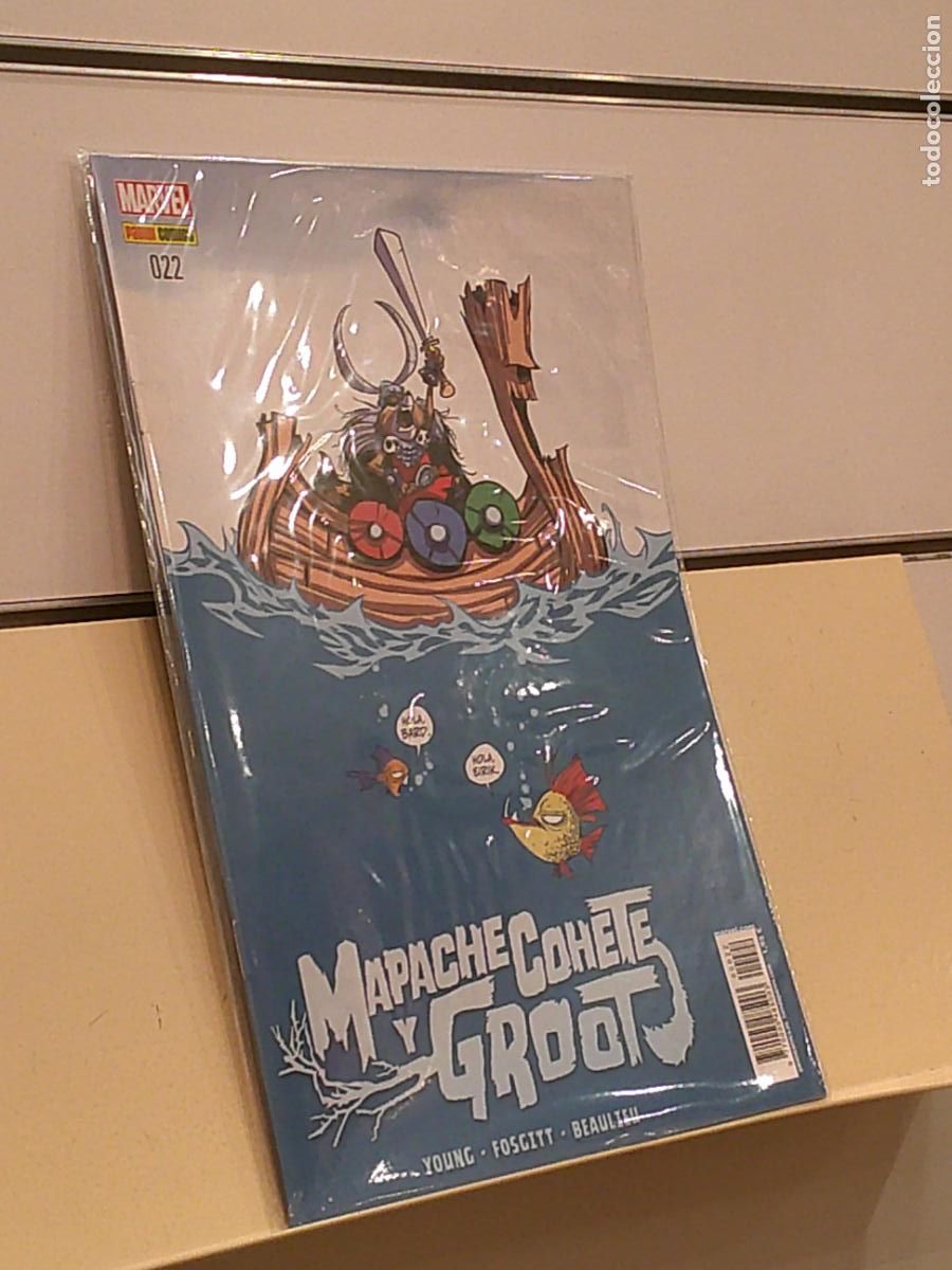 C&oacute;mics: MAPACHE COHETE Y GROOT N&ordm; 22 MARVEL - PANINI - Foto 1