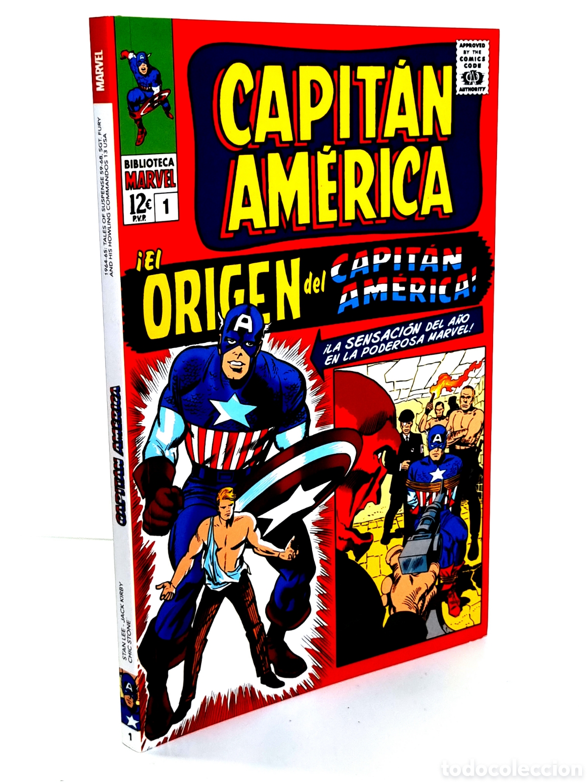 C&oacute;mics: DE KIOSCO CAPITAN AMERICA 1 BIBLIOTECA MARVEL 7 COMICS CODE AUTHORITY PANINI COMICS - Foto 1