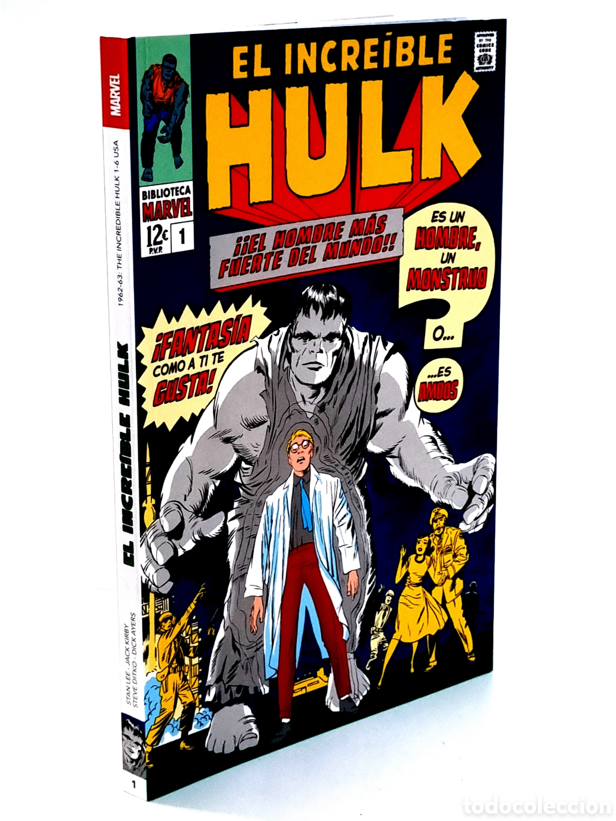 C&oacute;mics: DE KIOSCO EL INCREIBLE HULK BIBLIOTECA MARVEL 1 COMICS CODE AUTHORITY PANINI COMICS - Foto 1