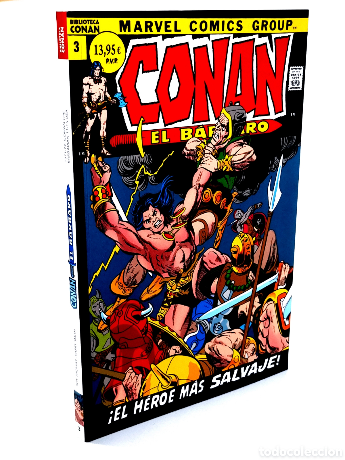C&oacute;mics: DE KIOSCO CONAN EL BARBARO BIBLIOTECA MARVEL 3 COMICS CODE AUTHORITY PANINI COMICS - Foto 1