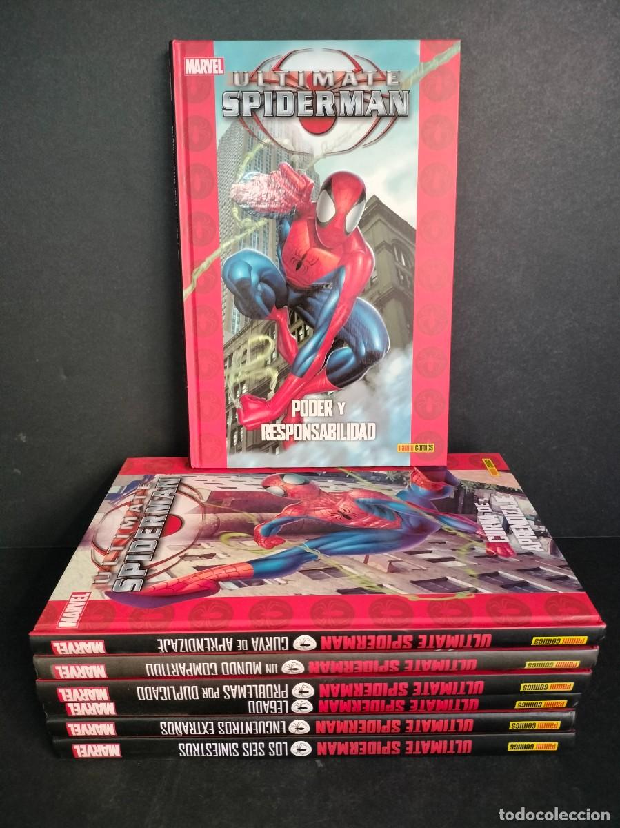 C&oacute;mics: MARVEL ULTIMATE SPIDERMAN LOTE 6 TOMOS DEL 1 AL 6 + N&ordm; 10 PANINI COMICS IMPECABLE ESTADO - Foto 1