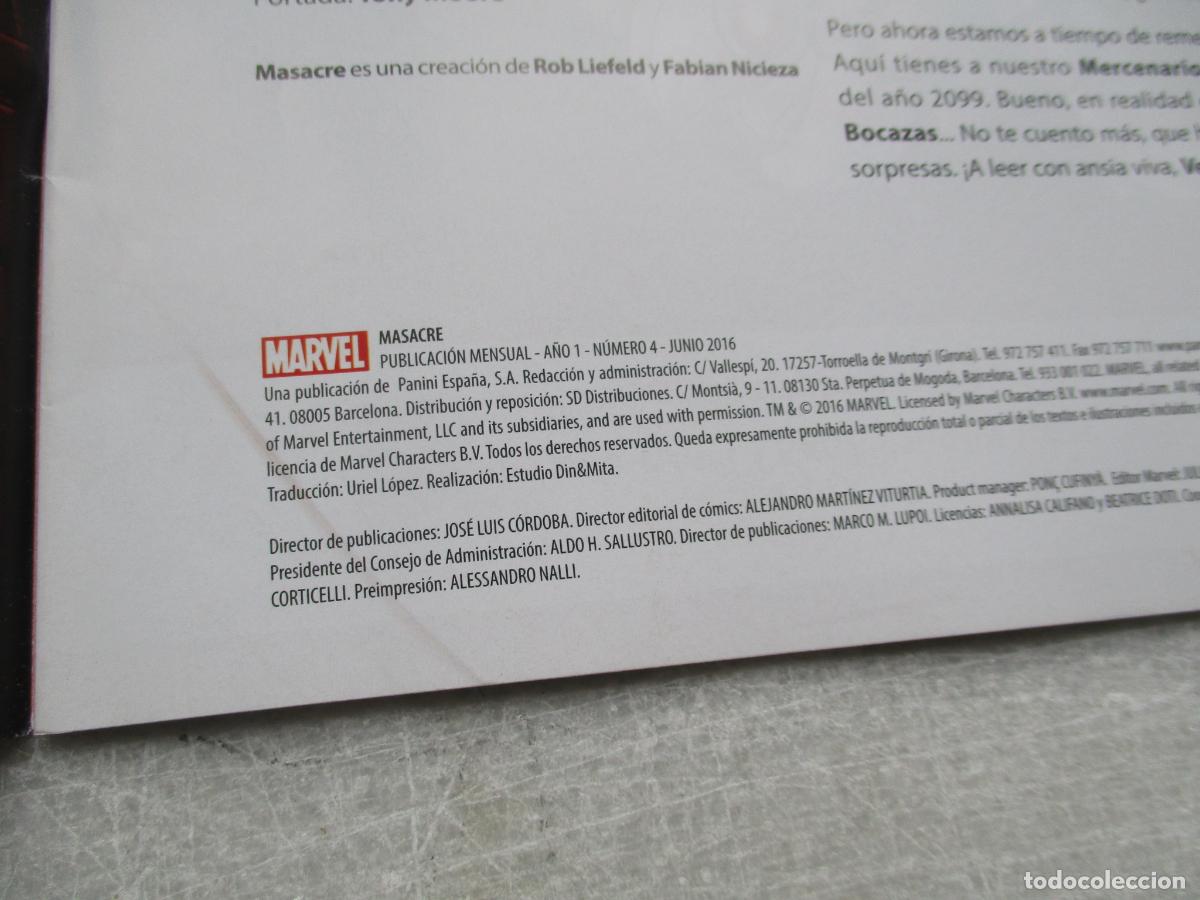 C&oacute;mics: MARVEL-MASACRE-N&ordm;. 4- PANINI - Foto 3