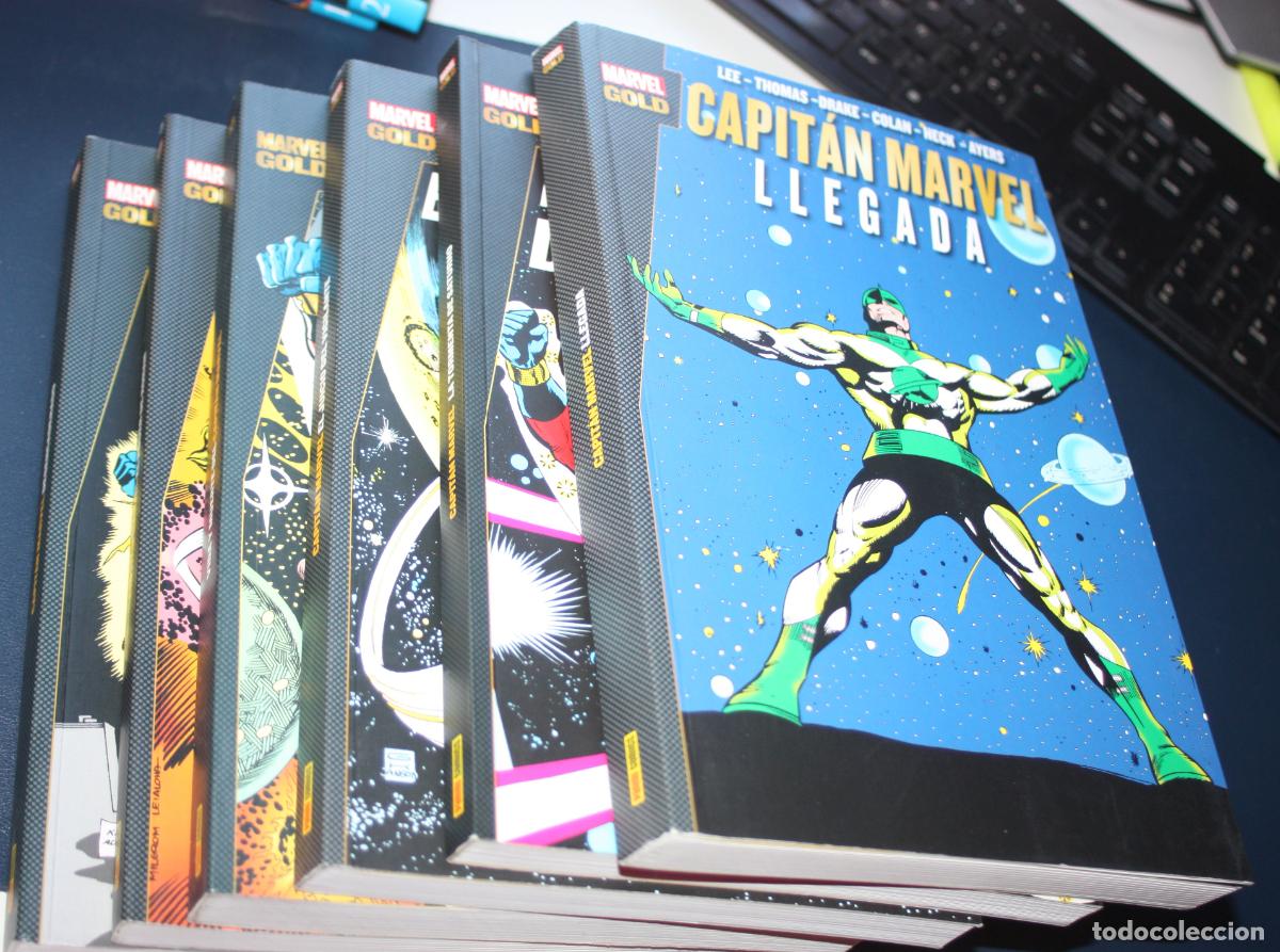 C&oacute;mics: Capit&aacute;n Marvel (Marvel Gold ) Colecci&oacute;n completa de 6 tomos . - Foto 1