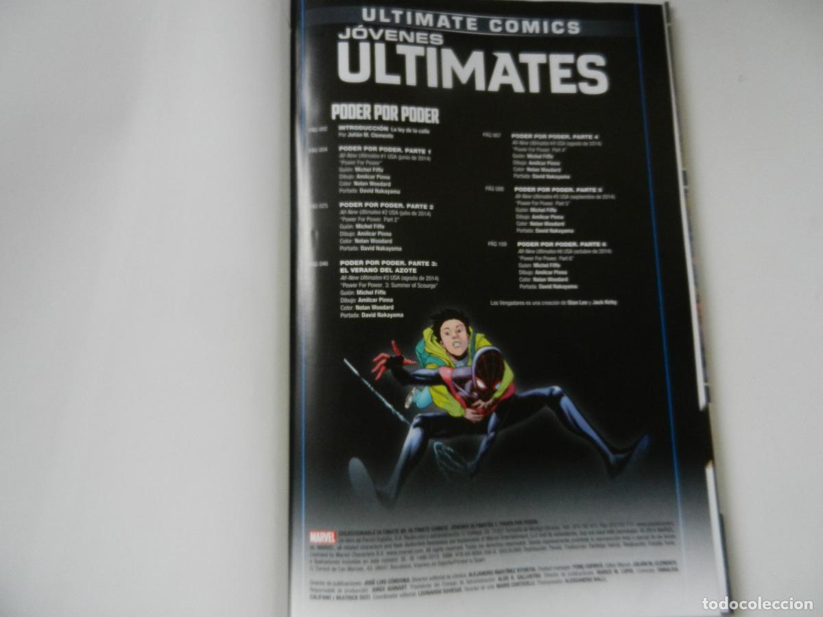 C&oacute;mics: JOVENES ULTIMATES - PODER POR PODER - COMICS PANINI MARVEL -2015 ,ULTIMATE COMICS - Foto 7