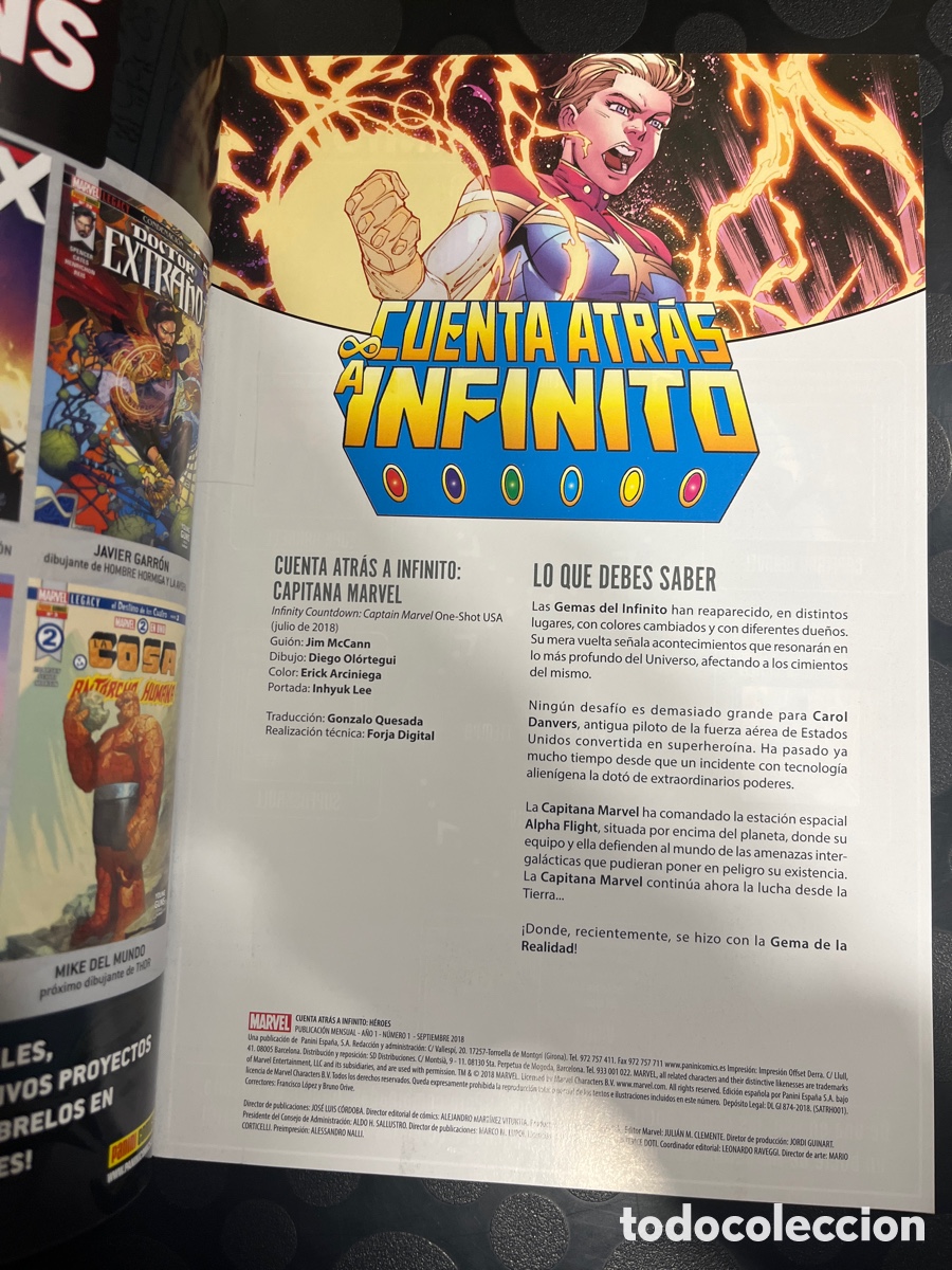 C&oacute;mics: CUENTA ATR&Aacute;S A INFINITO N.1 CAPITANA MARVEL ( 2018 ) - Foto 3