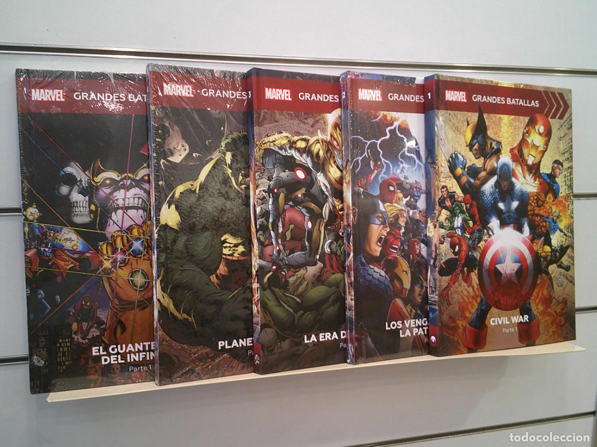 C&oacute;mics: MARVEL GRENDES BATALLAS COLECCIONABLE LOTE N&ordm; 1 AL 5 - PANINI SALVAT OFERTA (ANTES 69,95 EU.)
