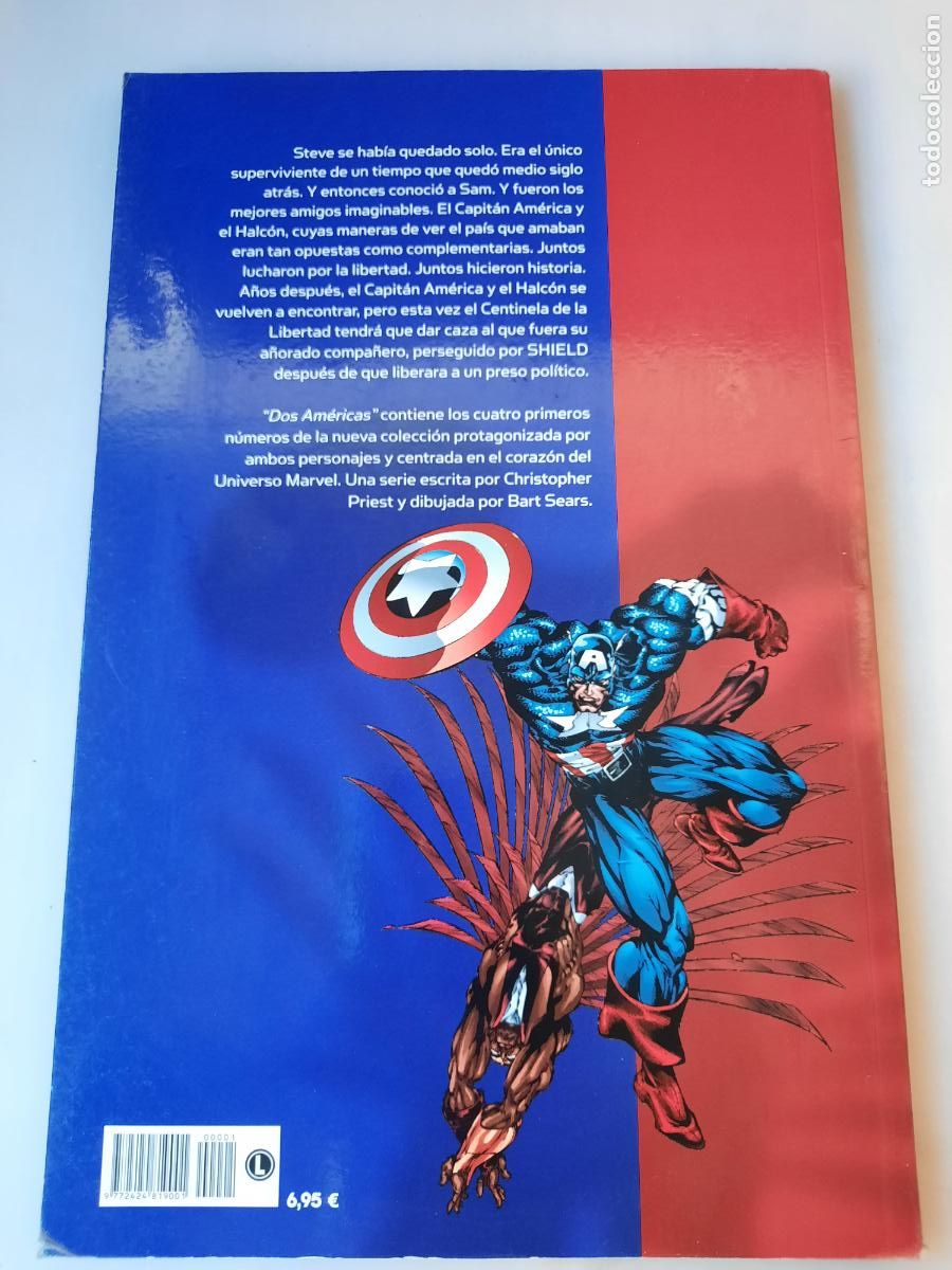 C&oacute;mics: CAPIT&Aacute;N AM&Eacute;RICA Y EL HALC&Oacute;N: DOS AM&Eacute;RICAS N&ordm; 1 - ED. PANINI - Foto 3