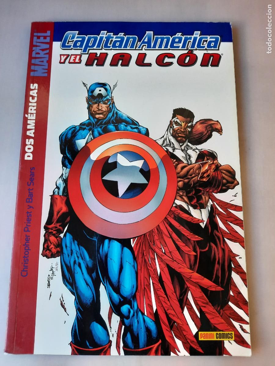 C&oacute;mics: CAPIT&Aacute;N AM&Eacute;RICA Y EL HALC&Oacute;N: DOS AM&Eacute;RICAS N&ordm; 1 - ED. PANINI - Foto 1