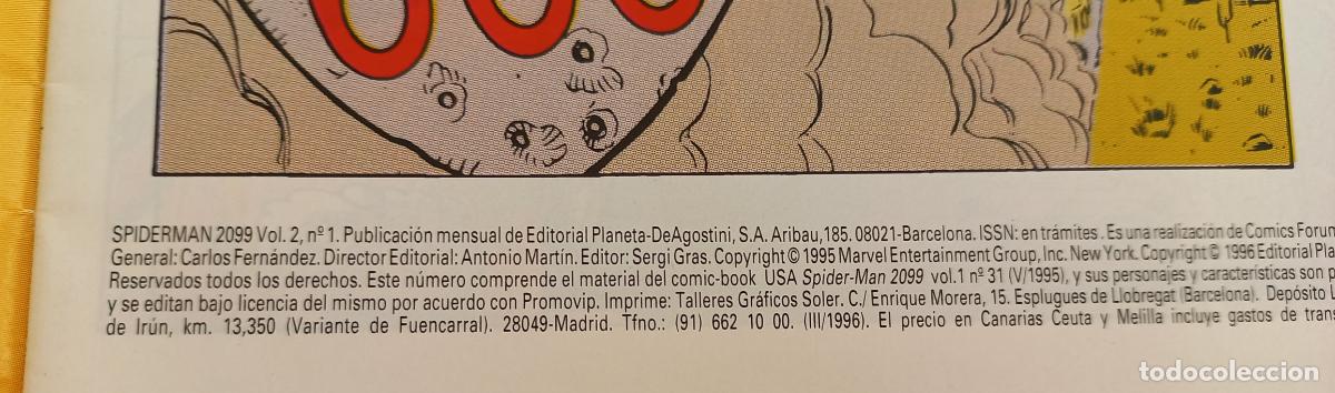 C&oacute;mics: Spiderman 2099 vol 2. Num 1. 1996. Marvel comics. forum. - Foto 2