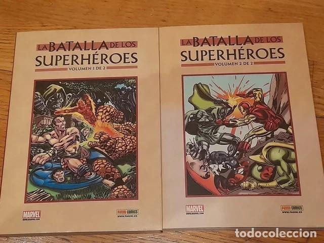 C&oacute;mics: La Batalla de los SuperHeroes. COLECCION COMPLETA PANINI. 2 TOMOS. - Foto 1