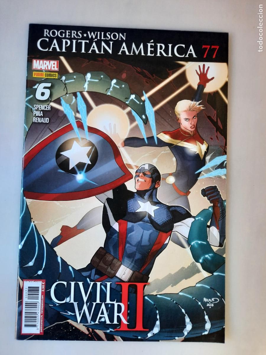 C&oacute;mics: CAPIT&Aacute;N AM&Eacute;RICA N&ordm; 77 - ED. PANINI - Foto 1