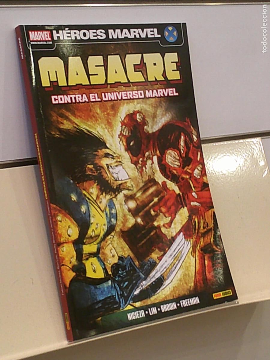 C&oacute;mics: HEROES MARVEL MASACRE CONTRA EL UNIVERSO MARVEL - PANINI - Foto 1