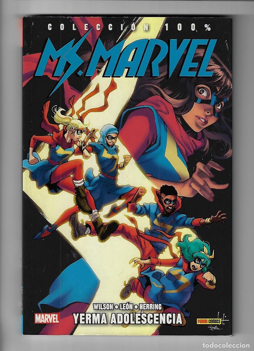 C&oacute;mics: Panini. Colecci&oacute;n 100% Marvel. Ms Marvel. Yerma adolescencia. Wilson. Le&oacute;n. Herring. - Foto 1